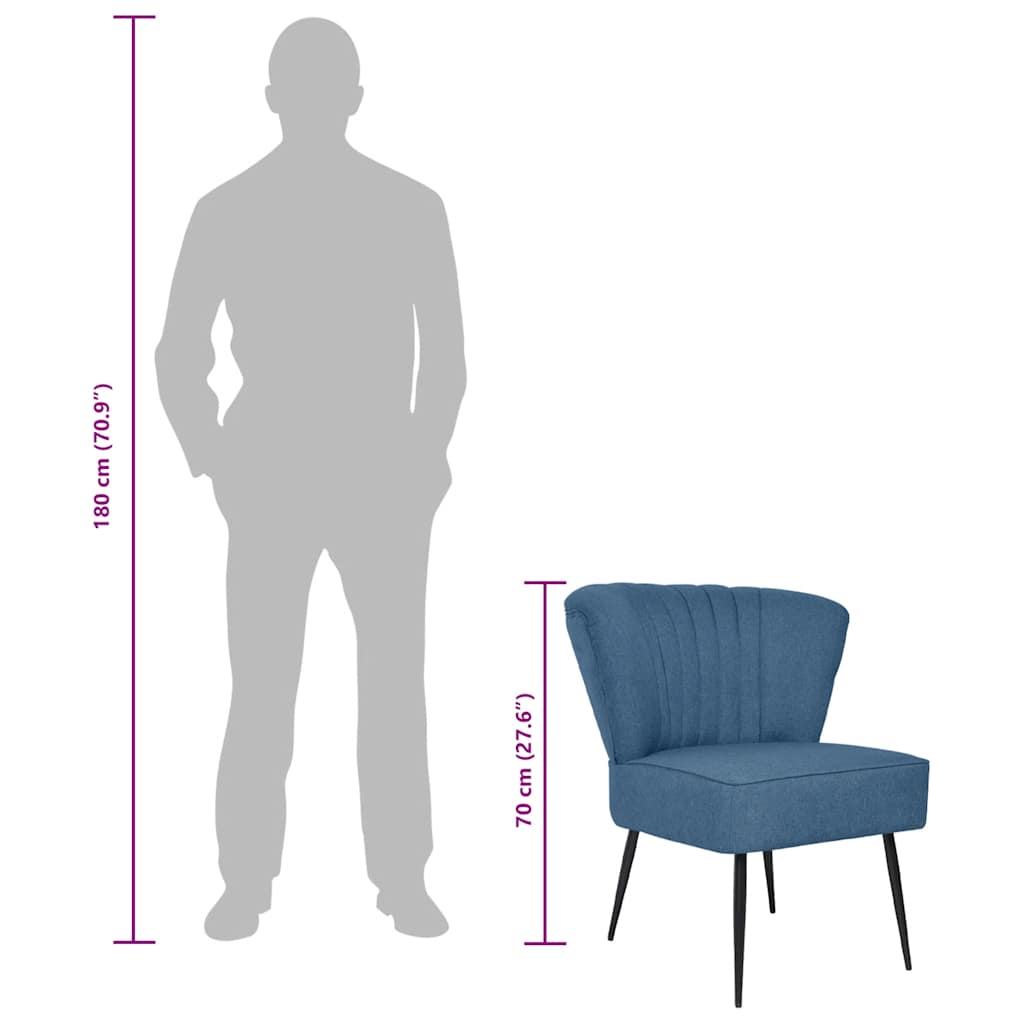 Sedia da Cocktail Blu in Tessuto - homemem39