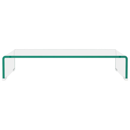 Transparent glass TV cabinet/stand 60x25x11 cm