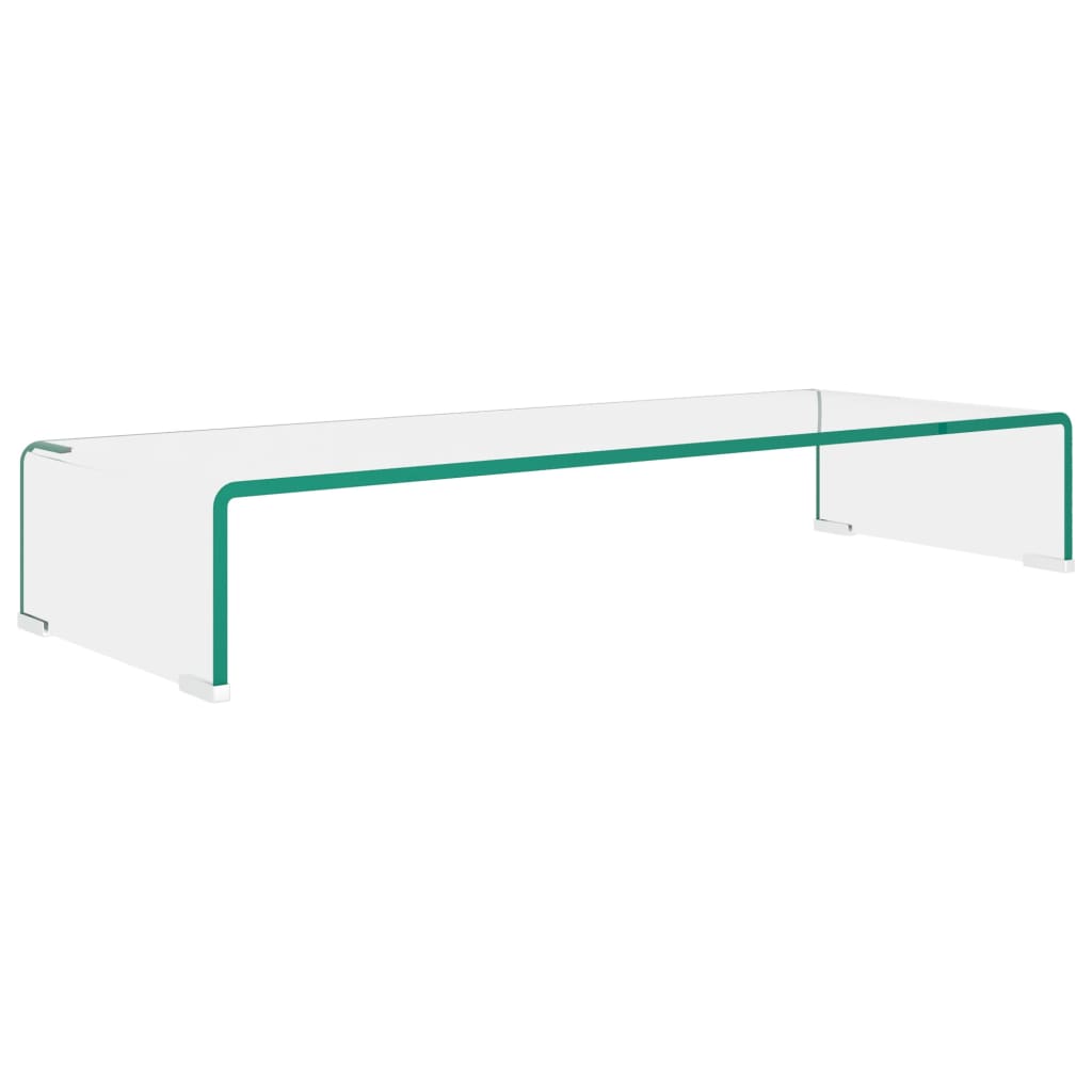 Transparent Glass TV Stand/Raise Rack 80x30x13 cm