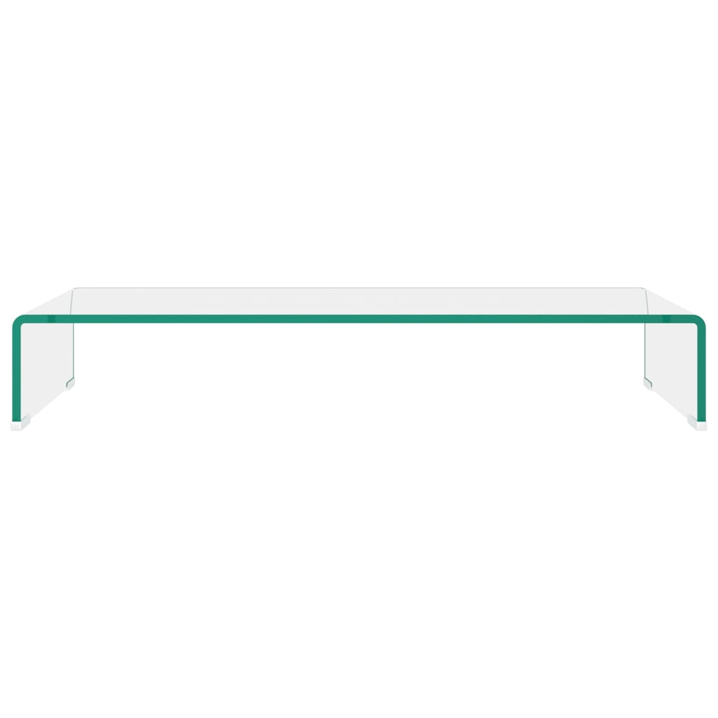 Transparent Glass TV Stand/Raise Rack 80x30x13 cm