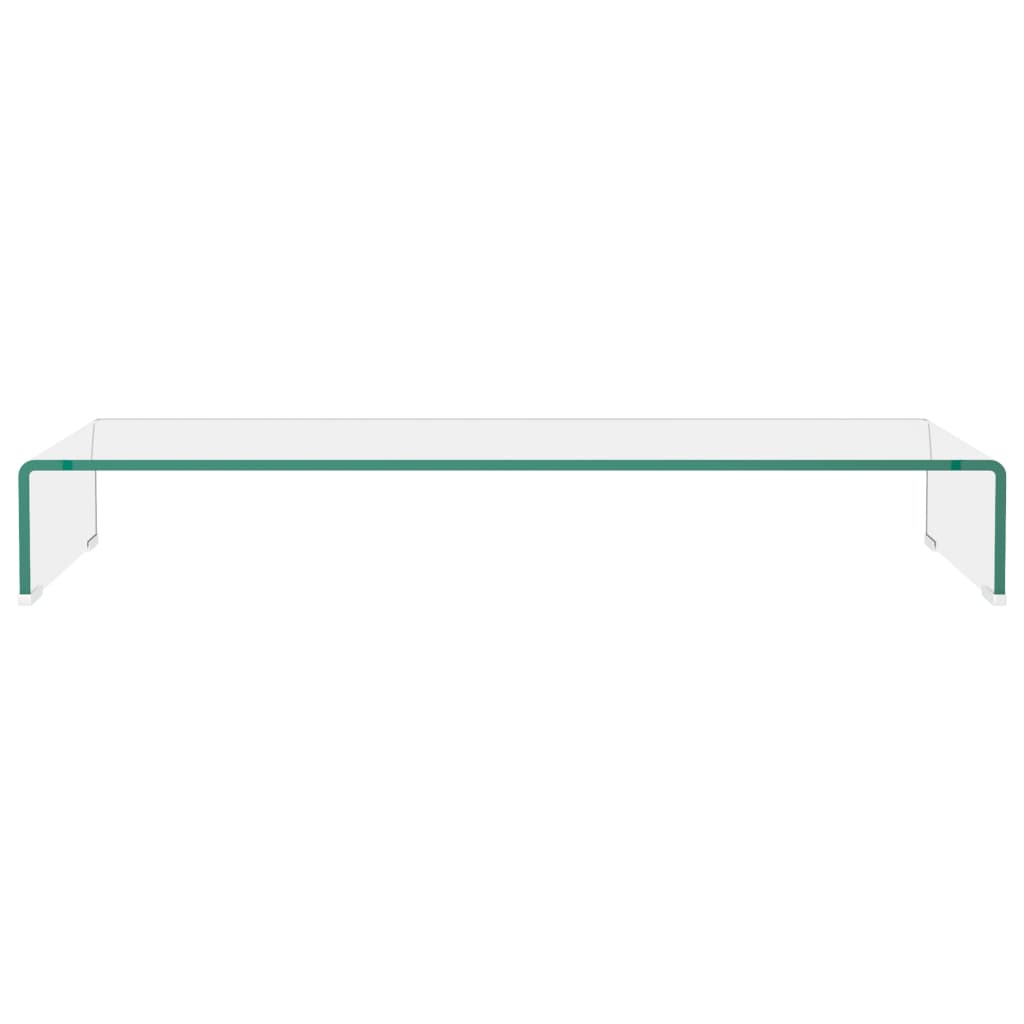 Transparent Glass TV Stand/Raise Rack 90x30x13 cm