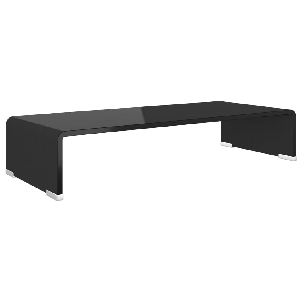 Cabinet/TV stand in Black Glass 60x25x11 cm