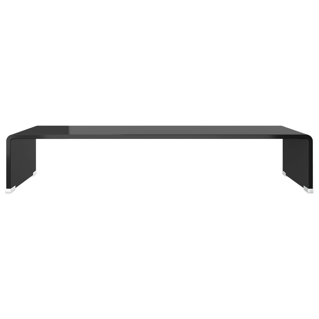 Cabinet/TV stand in Black Glass 70x30x13 cm