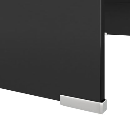 Cabinet/TV stand in Black Glass 70x30x13 cm