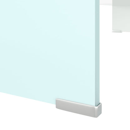 TV Stand / Monitor Riser in Green Glass 90x30x13 cm