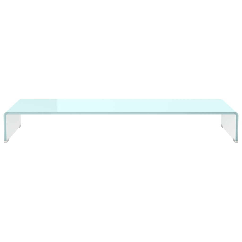 TV Stand / Monitor Riser in Green Glass 100x30x13 cm