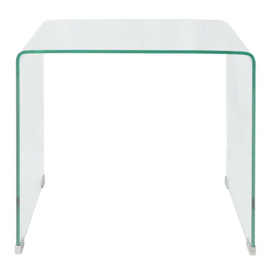 Tavolino da Caffè in Vetro Temperato 49,5x50x45 cm Trasparente | homemem39