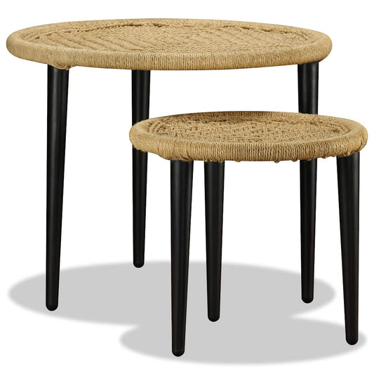 Set Tavolini da Salotto 2 pz in Iuta Naturale | homemem39