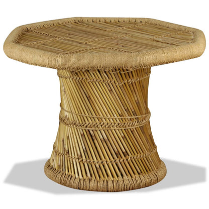 Tavolino da Salotto in Bambù Ottagonale 60x60x45 cm