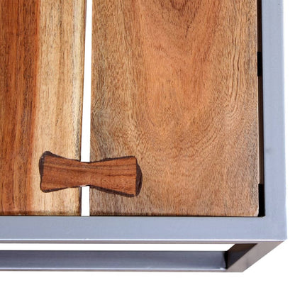 Set Tavolini da Salotto 2 pz in Legno Massello di Acacia