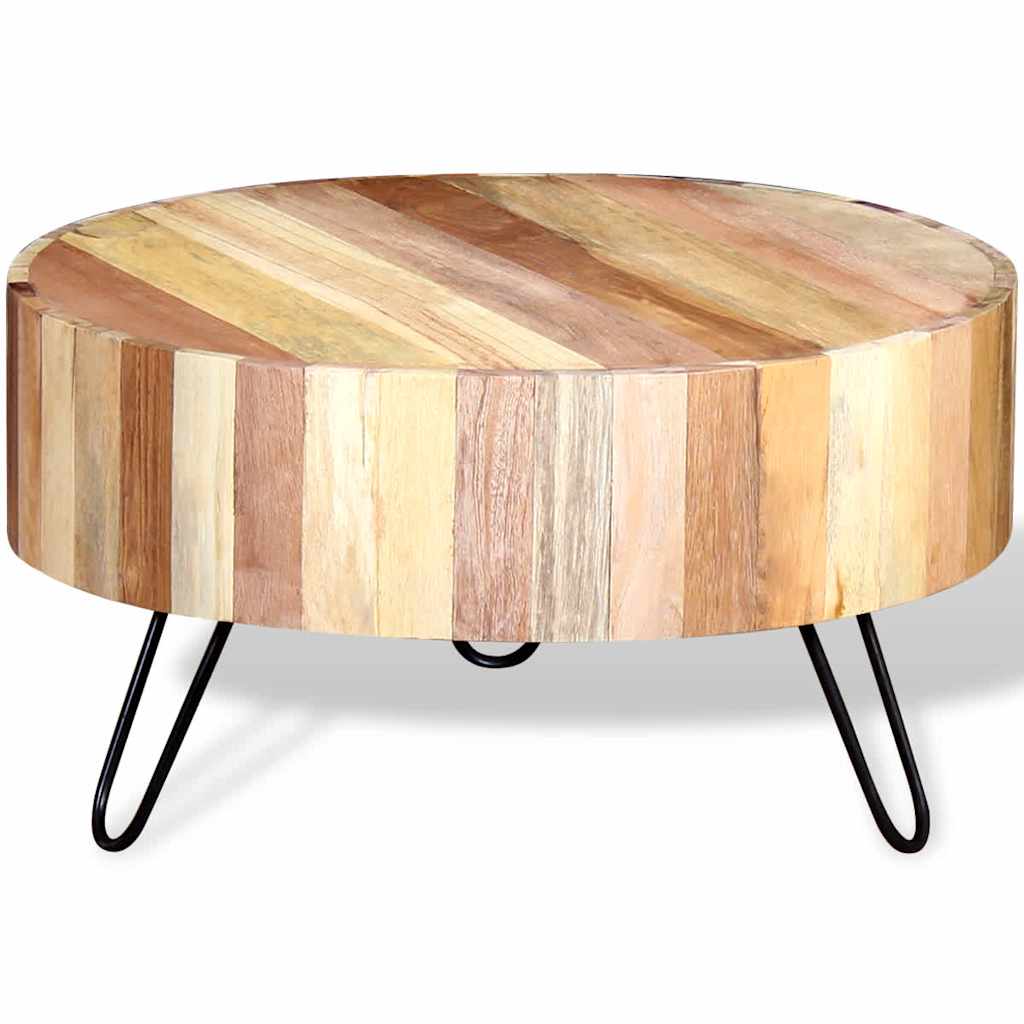 Tavolino da Salotto in Legno Massello di Recupero