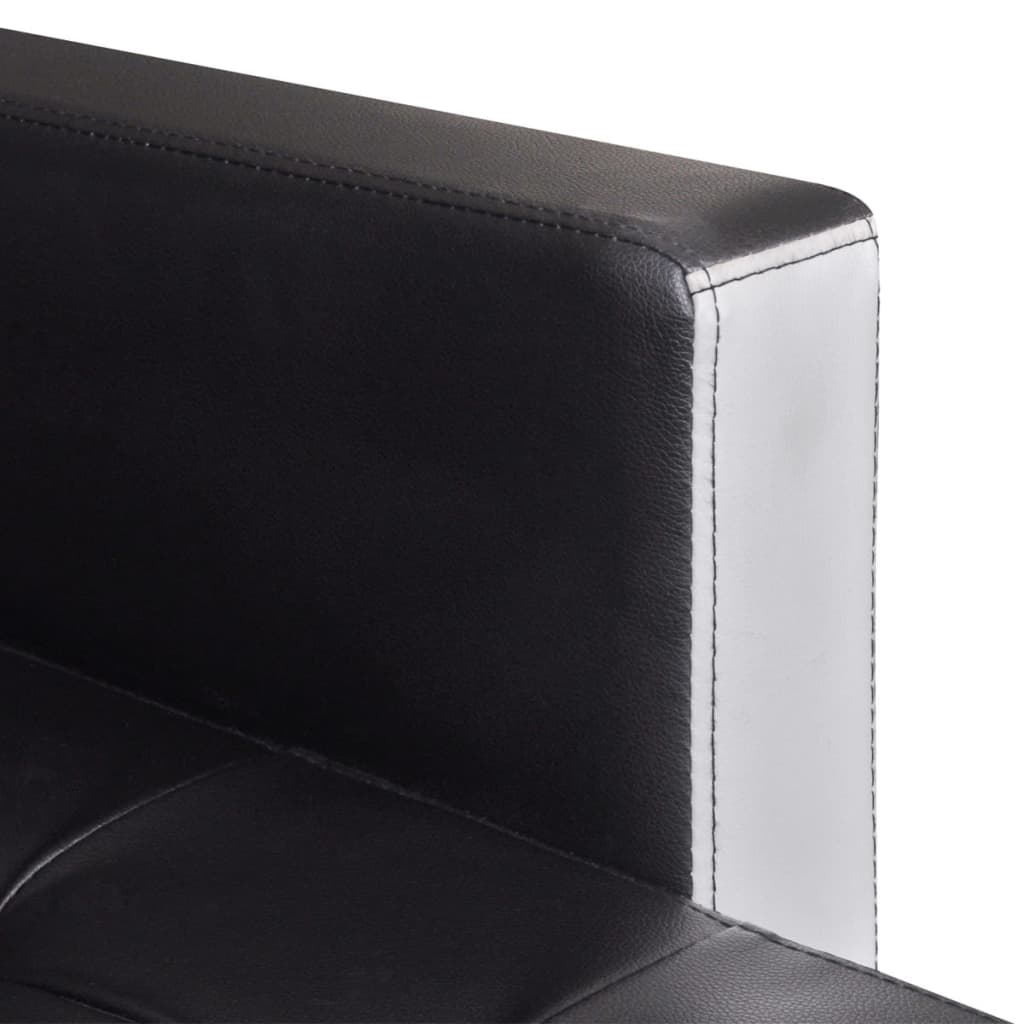 Divano Letto a L in Similpelle Nero | homemem39