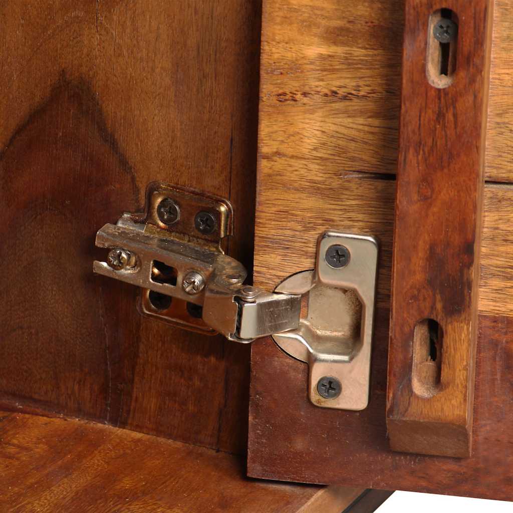 Credenza in Legno Massello di Acacia 120x30x80 cm - homemem39