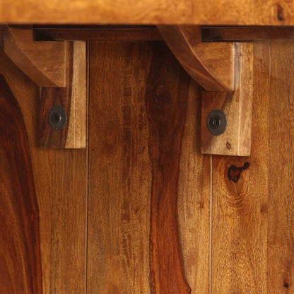Credenza/Scrittoio in Legno Massello di Acacia Marrone