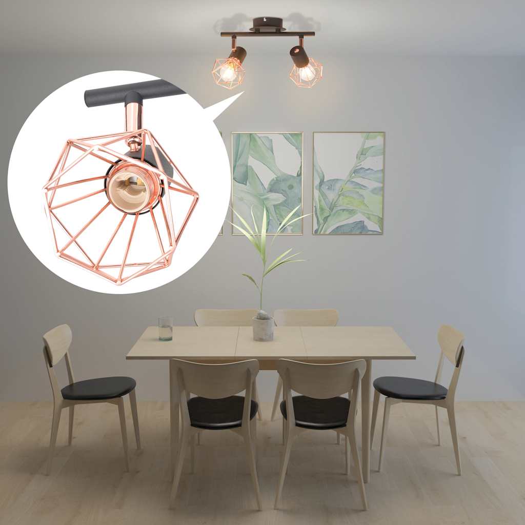 Plafoniera con 2 Lampadine a LED a Incandescenza 8 W - homemem39