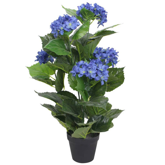 Ortensia Artificiale con Vaso 60 cm Blu - homemem39