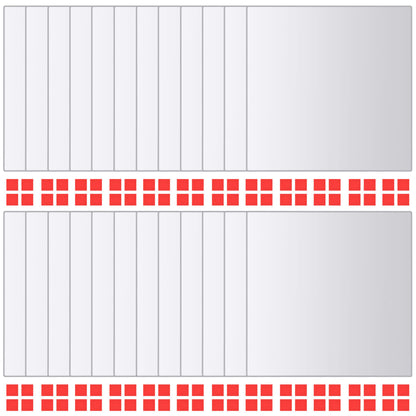 24 Pz Piastrelle a Specchio Quadrate in Vetro