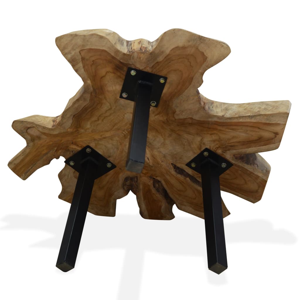 Tavolino da Salotto in Legno di Teak Autentico 80x70x38 cm
