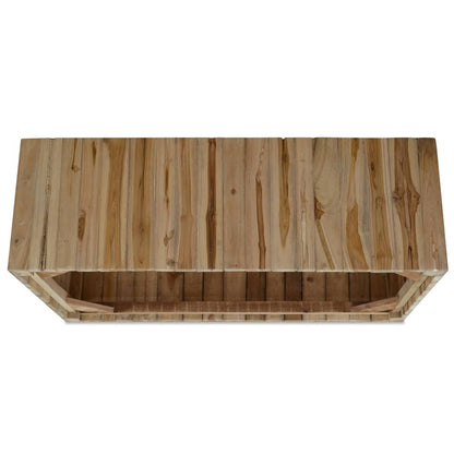 Tavolino da Salotto in Legno di Teak Autentico 90x50x30 cm - homemem39