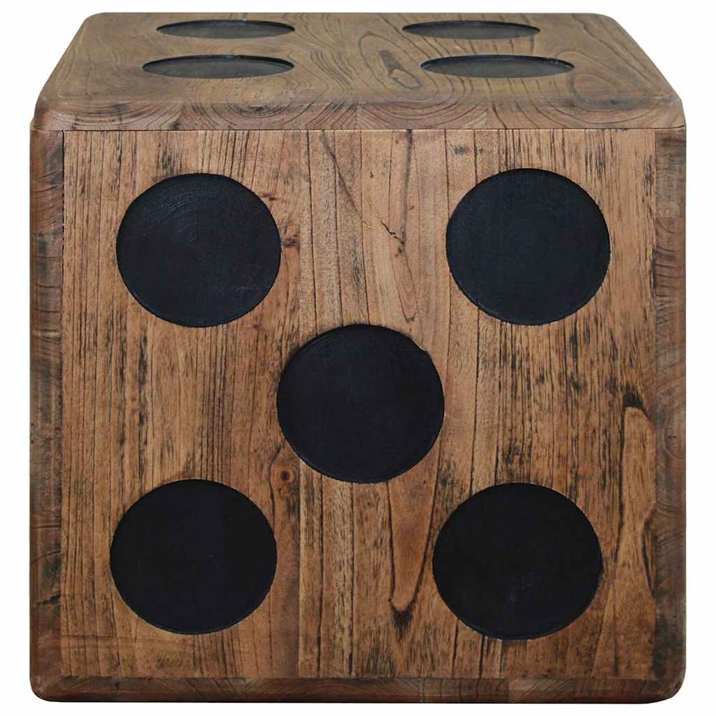 Scatola in Legno di Mindi 40x40x40 cm Design a Forma di Dado