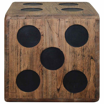 Scatola in Legno di Mindi 40x40x40 cm Design a Forma di Dado