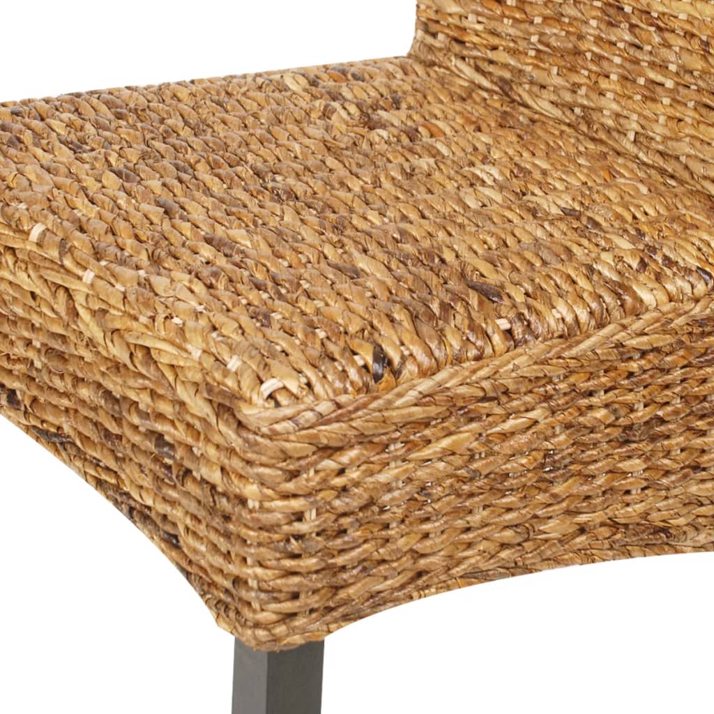 Sedie da Pranzo 6 pz in Abaca e Legno Massello di Mango | homemem39
