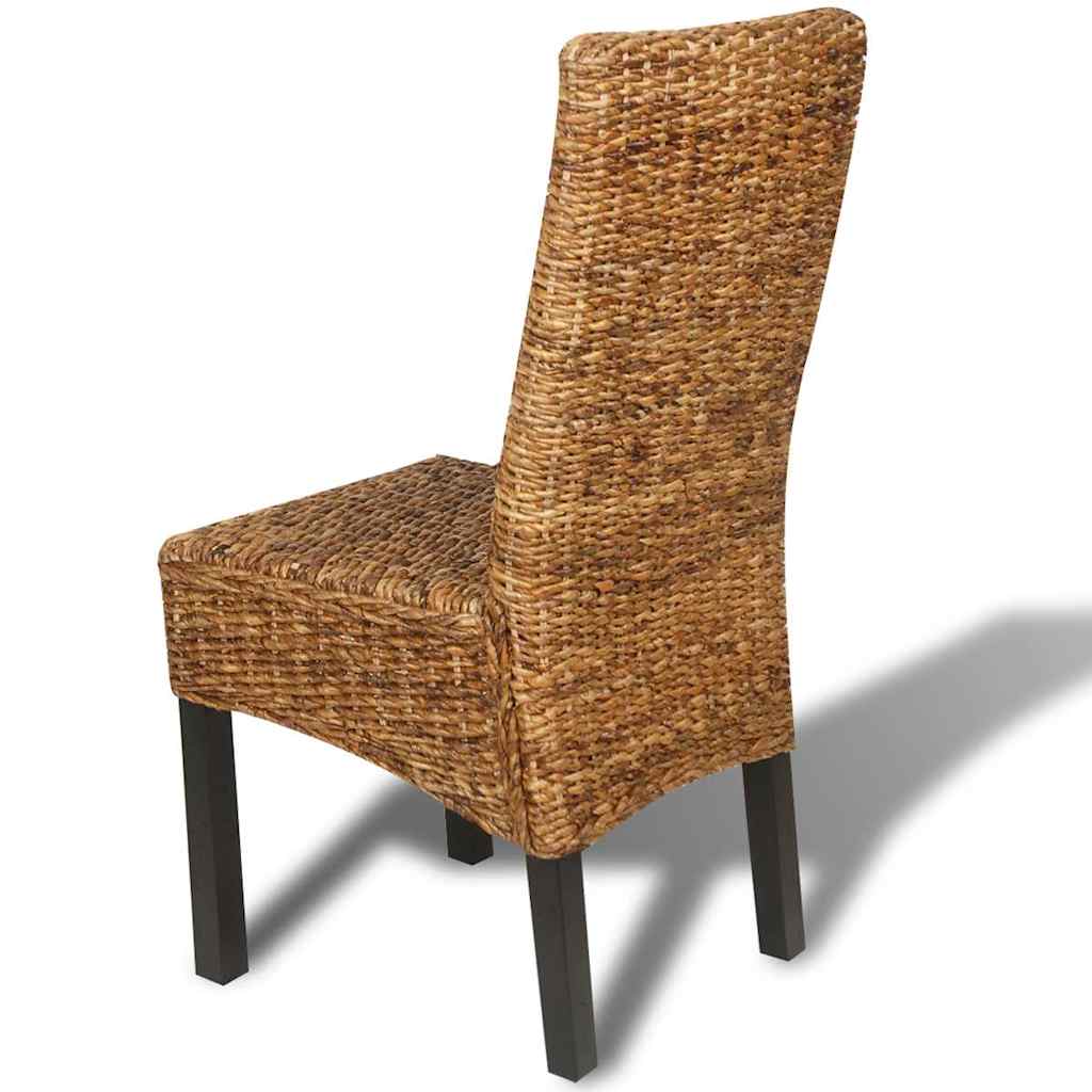 Sedie da Pranzo 6 pz in Abaca e Legno Massello di Mango | homemem39