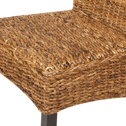 Sedie da Pranzo 6 pz in Abaca e Legno Massello di Mango | homemem39