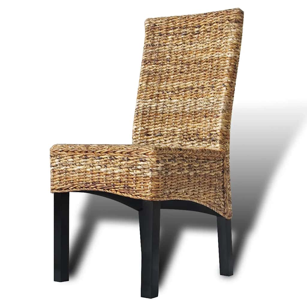 Sedie da Pranzo 6 pz in Abaca e Legno Massello di Mango | homemem39