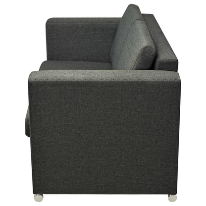 2 Pz Set di Divani in Stoffa Grigio Scuro - homemem39