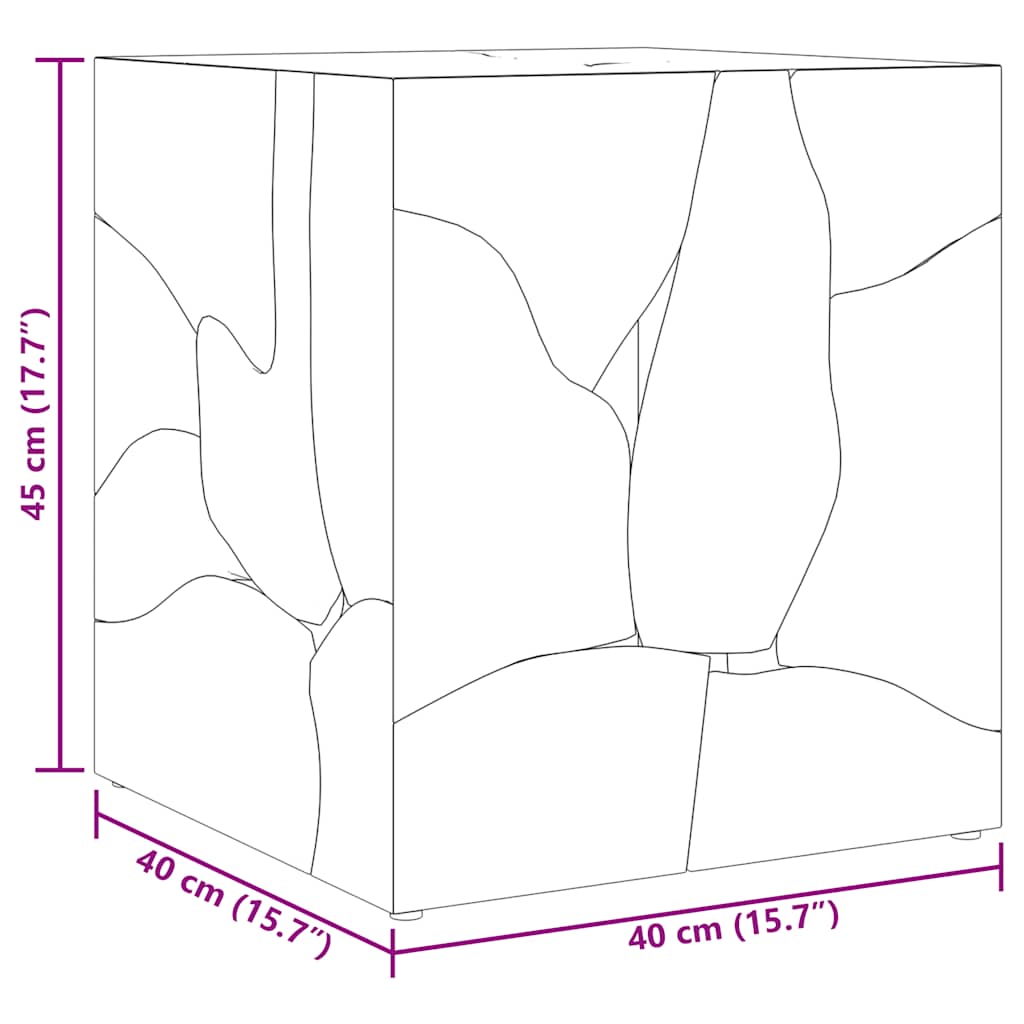 Sgabelli 4 pz Marrone 40x40x45 cm in Legno Massello di Tek 4 Pz