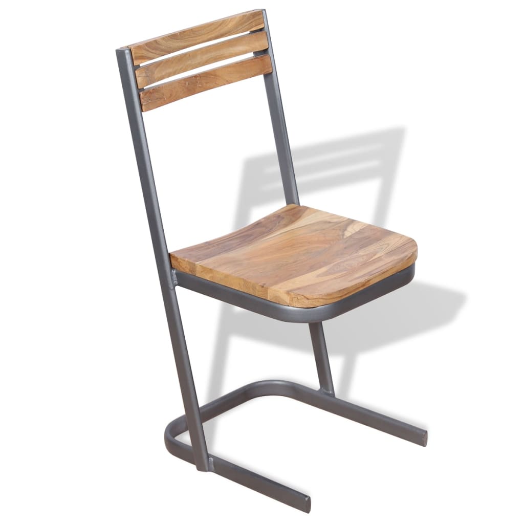 Sedie da Pranzo 4 pz in Legno Massello di Teak | homemem39