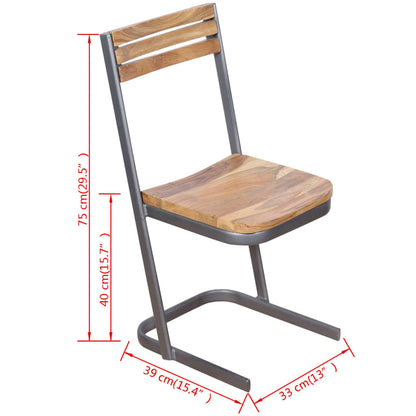 Sedie da Pranzo 4 pz in Legno Massello di Teak | homemem39