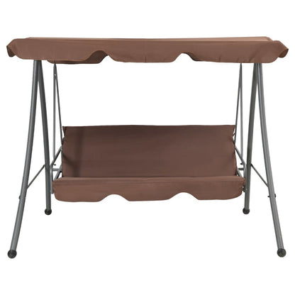 Panchina a Dondolo da Giardino con Baldacchino Caffè - homemem39