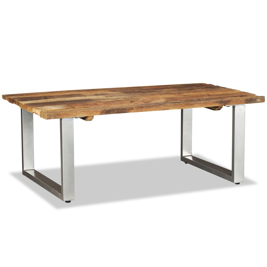 Tavolino da Salotto in Legno Massello Recuperato 100x60x38 cm | homemem39