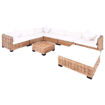 Set Divano 27 pz in Rattan Naturale