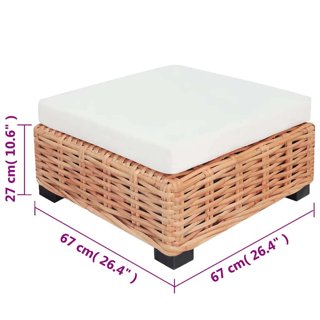 Set Divano 27 pz in Rattan Naturale - homemem39