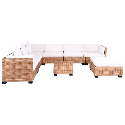 Set Divano 27 pz in Rattan Naturale - homemem39