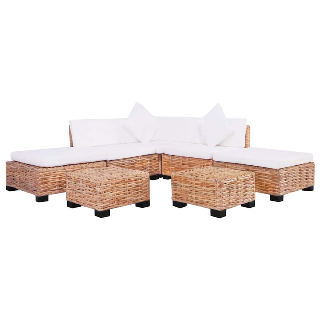 Set Divano 18 pz in Rattan Naturale