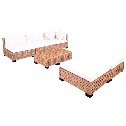Set Divano 18 pz in Rattan Naturale - homemem39