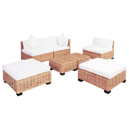 Set Divano 18 pz in Rattan Naturale - homemem39