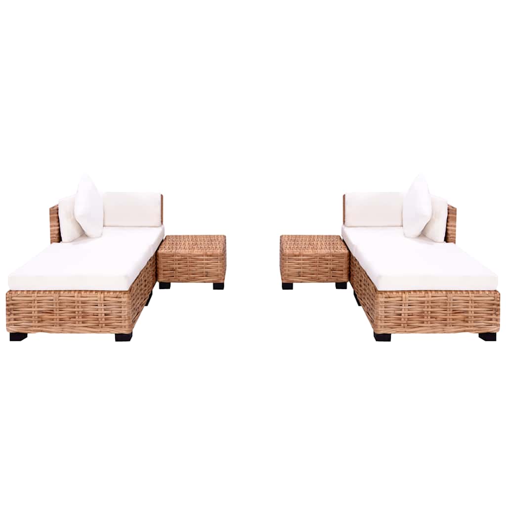 Set Divano 16 pz in Rattan Naturale | homemem39