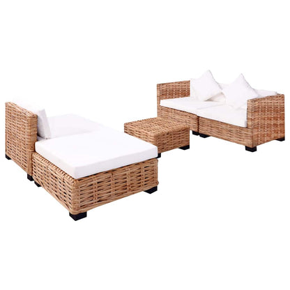 Set Divano 14 pz in Rattan Naturale - homemem39