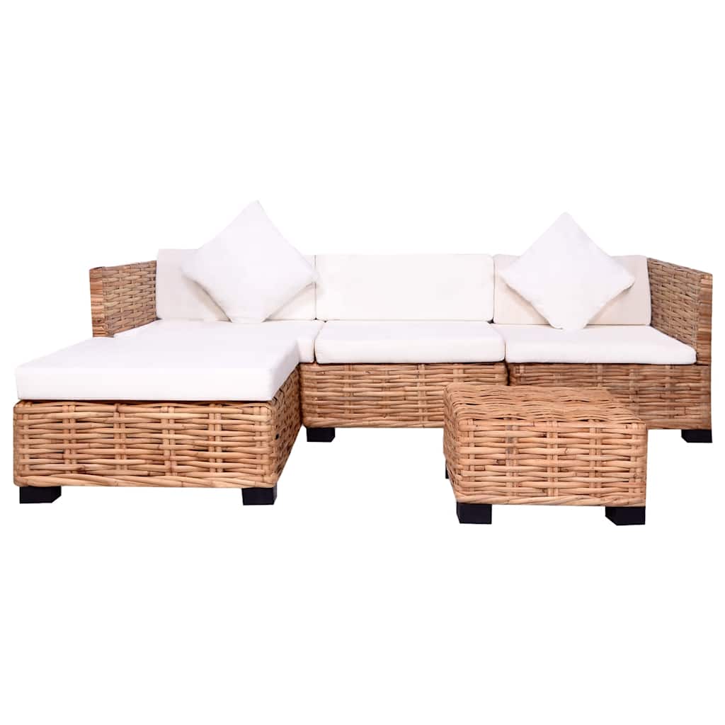 Set Divano 14 pz in Rattan Naturale - homemem39
