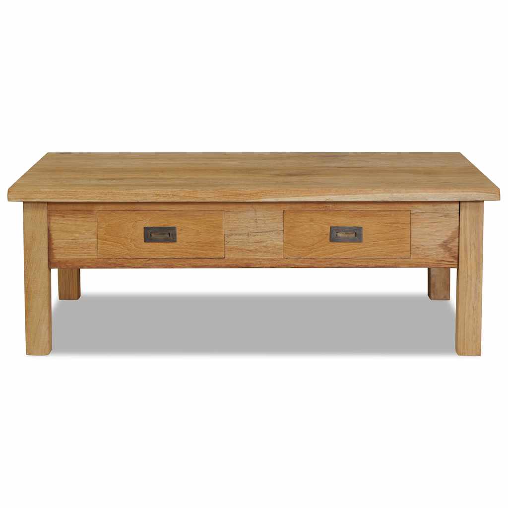 Tavolino da Salotto in Legno Massello di Teak 100x60x35 cm | homemem39