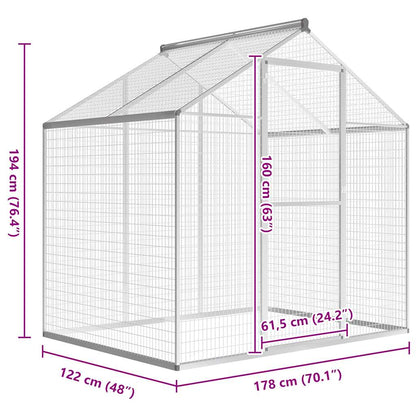 Voliera da Giardino in Alluminio 178x122x194 cm | homemem39
