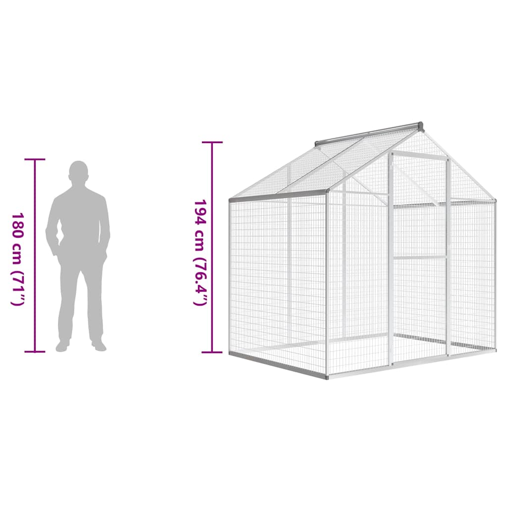 Voliera da Giardino in Alluminio 178x122x194 cm | homemem39