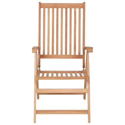 Sedie pieghevoli reclinabili, 2 pezzi, in legno massello di teak