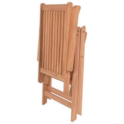 Sedie pieghevoli reclinabili, 2 pezzi, in legno massello di teak