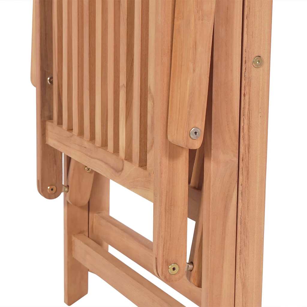 Sedie pieghevoli reclinabili, 2 pezzi, in legno massello di teak